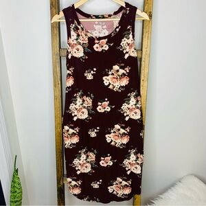 Rue21 Maroon Floral Dress